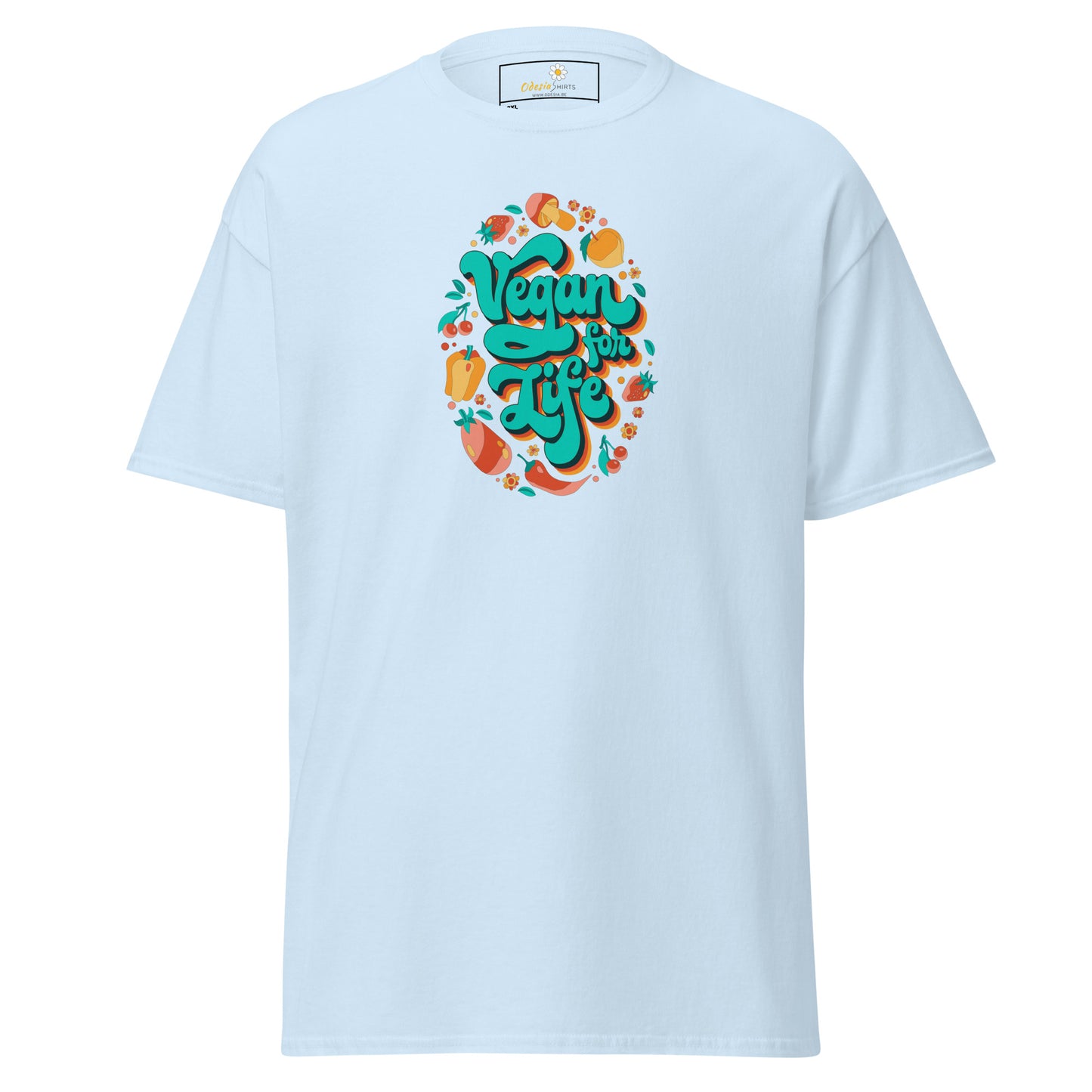 Klassiek T-shirt voor heren - VEGECOLO VEGAN FOR LIFE - GROOT
