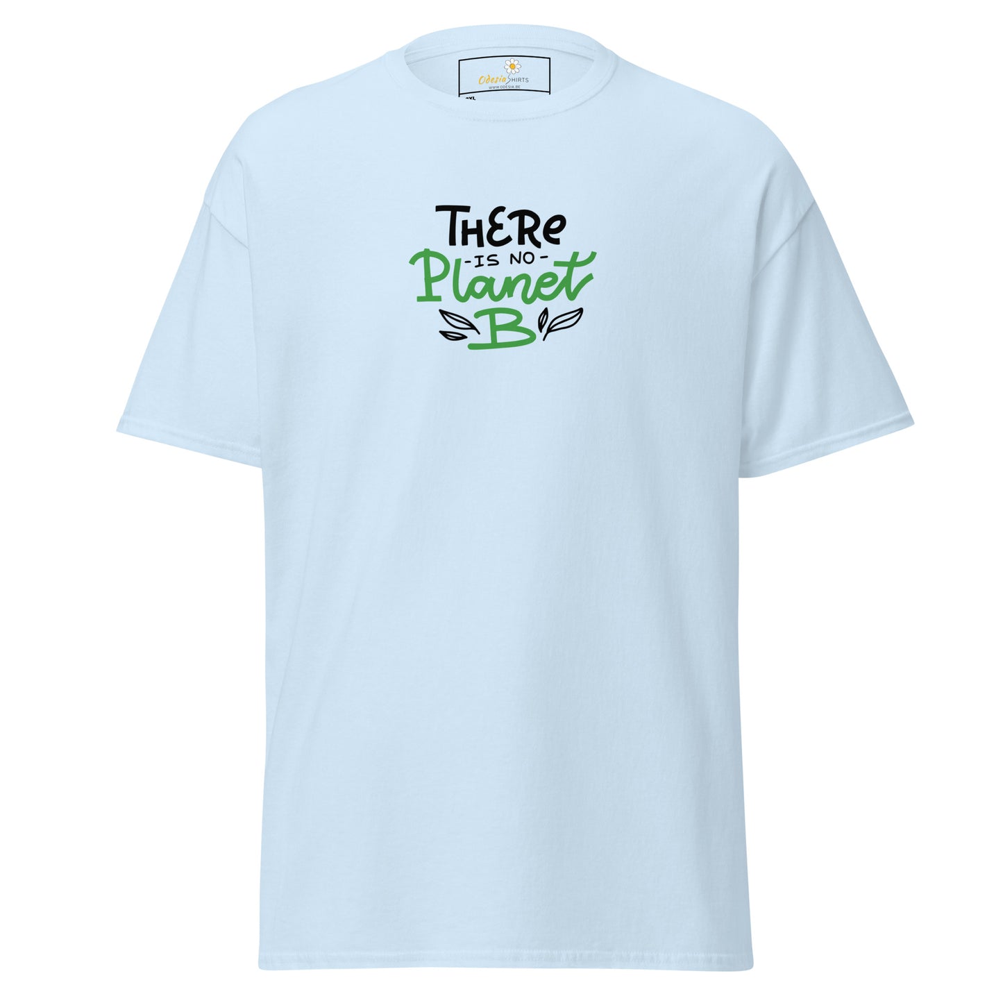 Heren klassiek t-shirt - VEGECOLO ER IS GEEN PLANEET B - GROOT