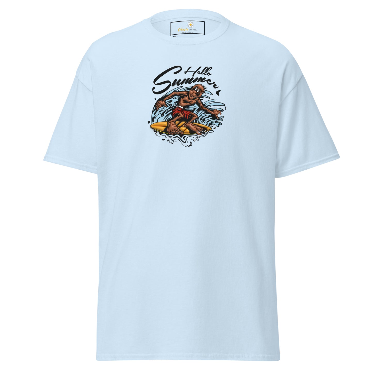 T-shirt classique homme - SINGE SURFEUR D'ÉTÉ - GRAND