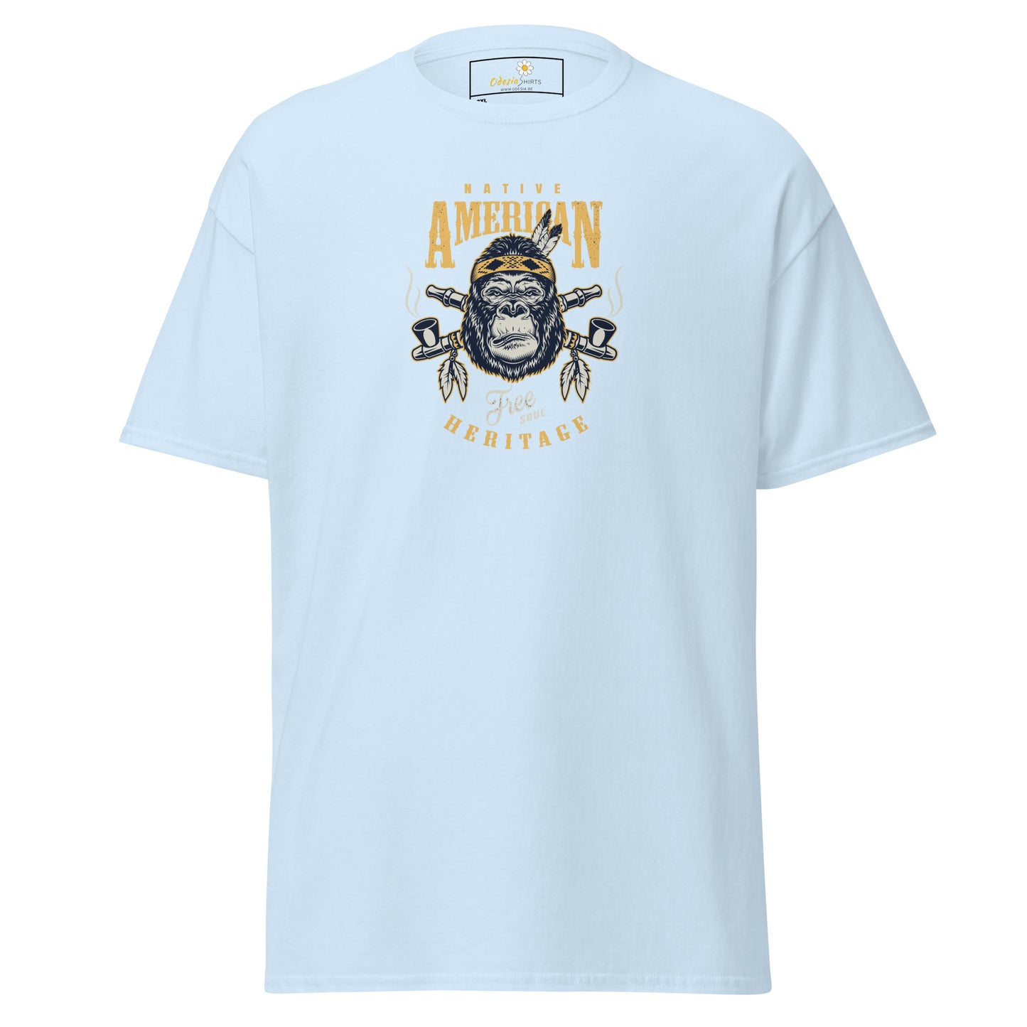 T-shirt classique pour homme - VINTAGE GORILLA NATIVE AMERICANS - GRAND