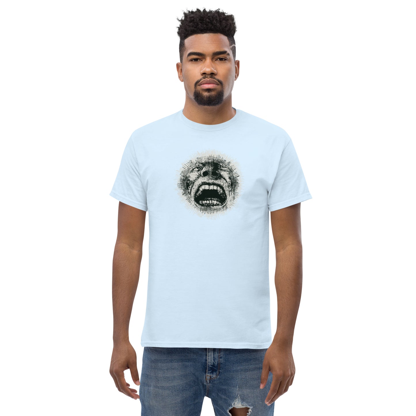Unisex classic t-shirt - FANTASY SCREAMING HEAD - BIG