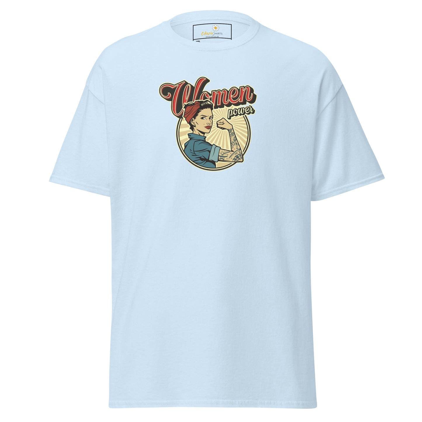 Klassiek heren t-shirt - VINTAGE WOMAN POWER - GROOT