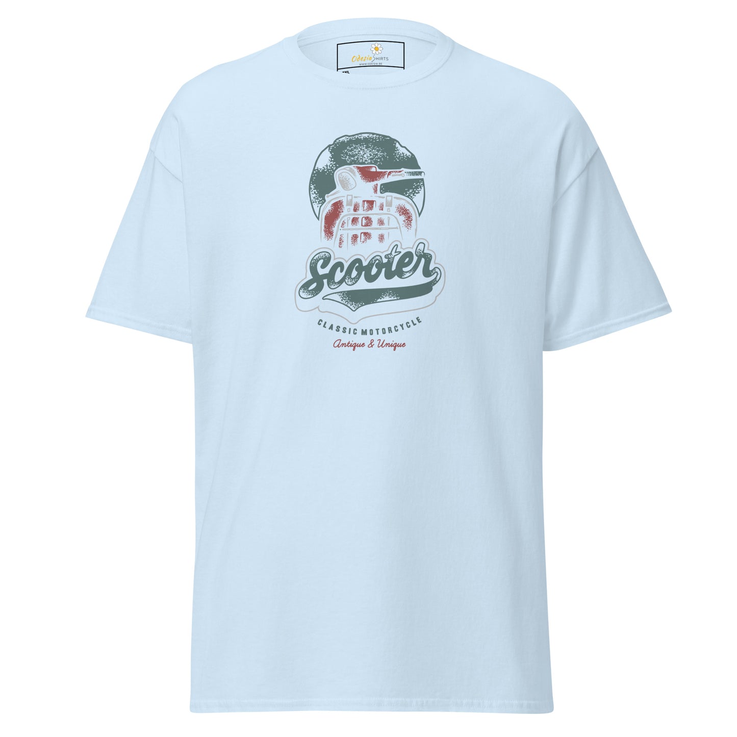 Heren klassiek t-shirt - VINTAGE SCOOTER - GROOT