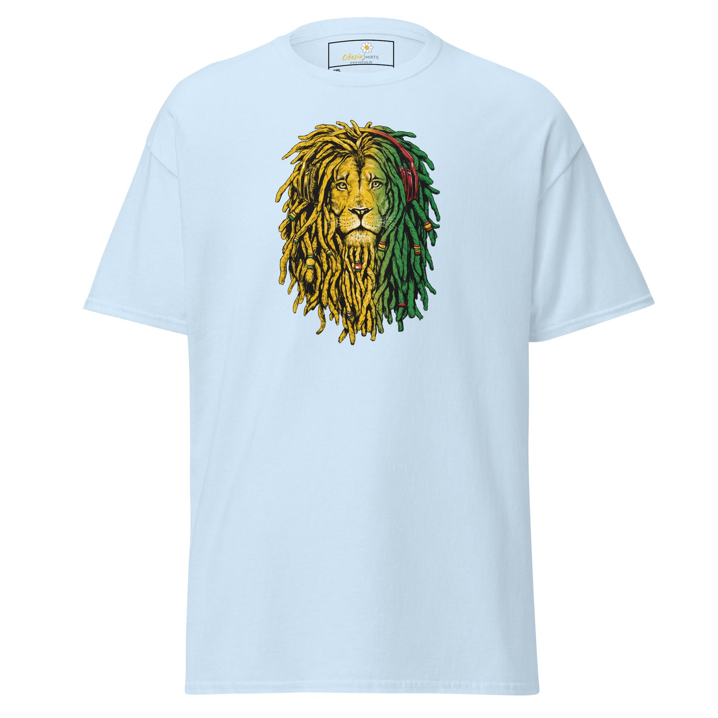 Heren klassiek t-shirt - WILDLIFE REGGAE LION - GROOT