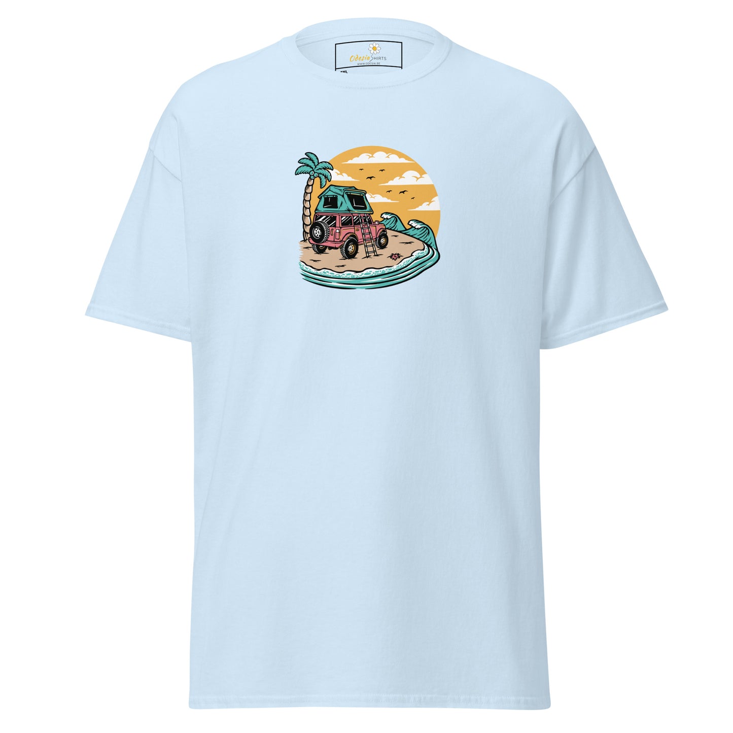 Heren klassiek t-shirt - SUMMER CAR TREE VIEW - GROOT