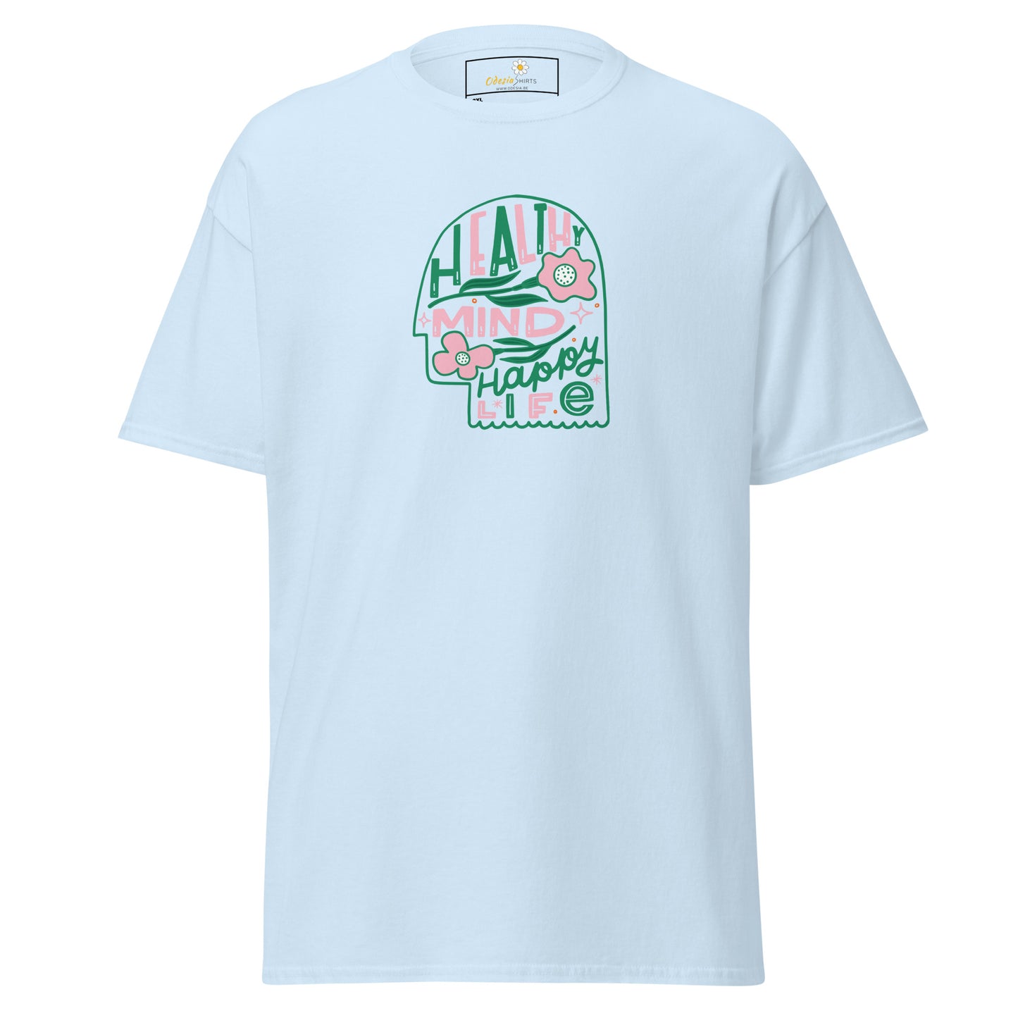 Heren klassiek t-shirt - TEKST GEZONDE GEEST LEVEN - GROOT