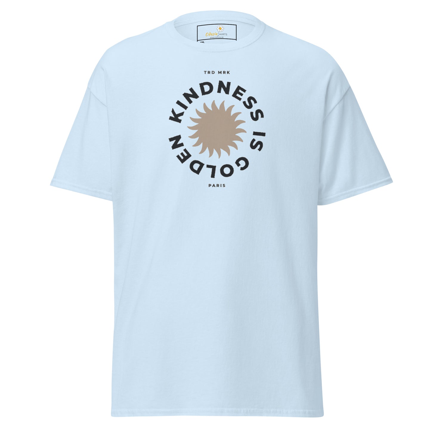T-shirt classique pour homme - Texte « La gentillesse est d'or » - Grand