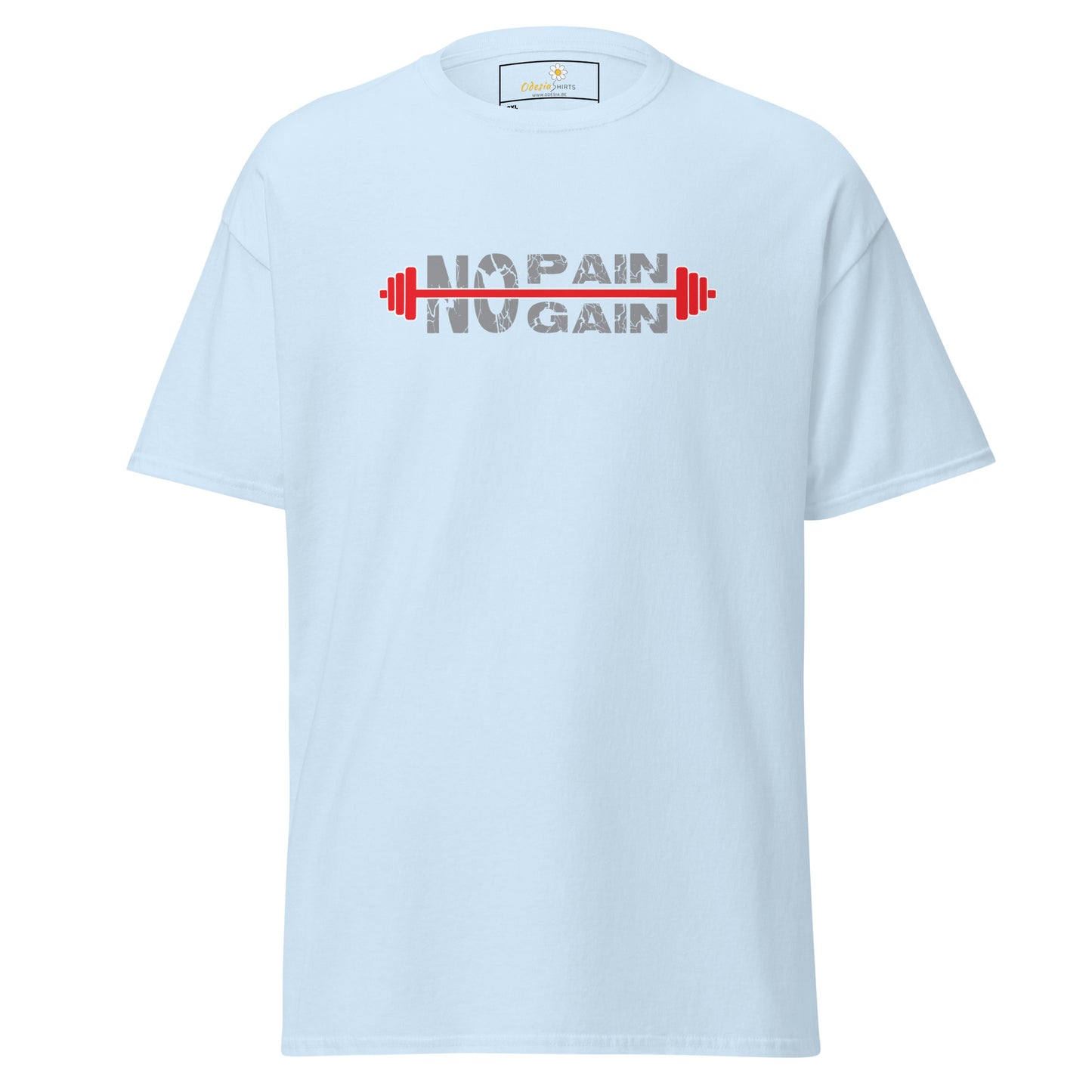 T-shirt classique pour homme - TEXT NO PAIN NO GAIN - GRAND