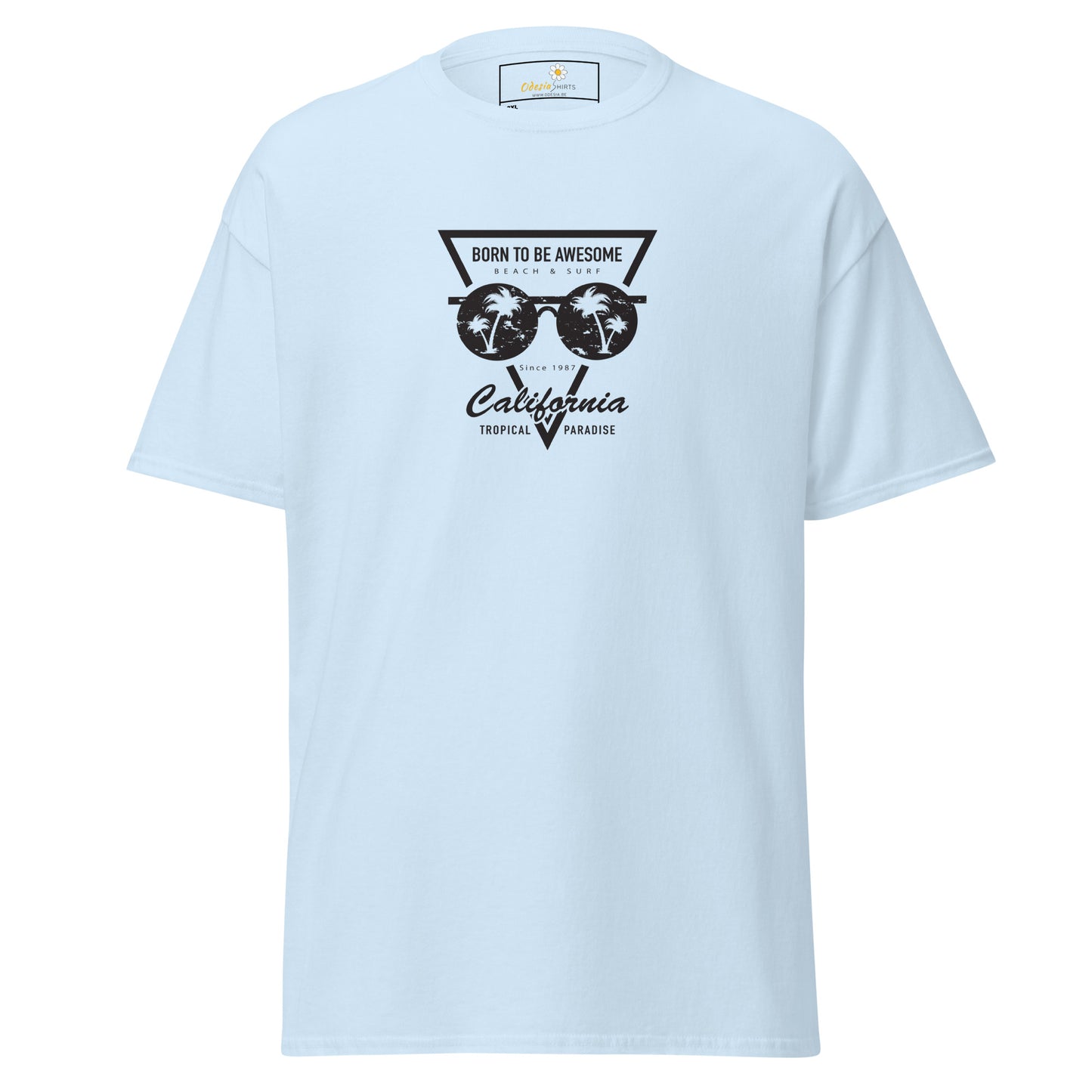 T-shirt classique homme - Lunettes d'été California - Grand