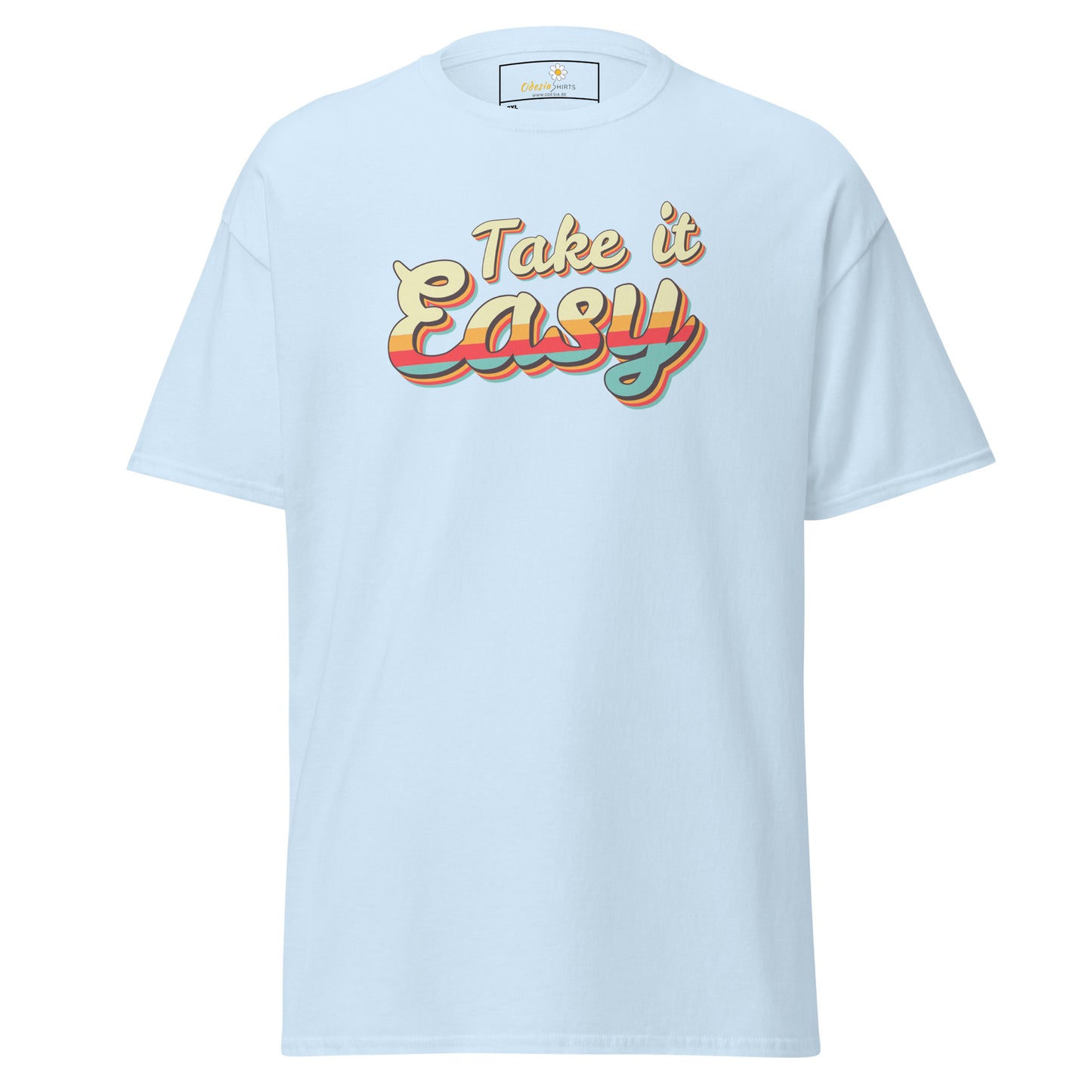 T-shirt classique pour homme - TEXT TAKE IT EASY - BIG