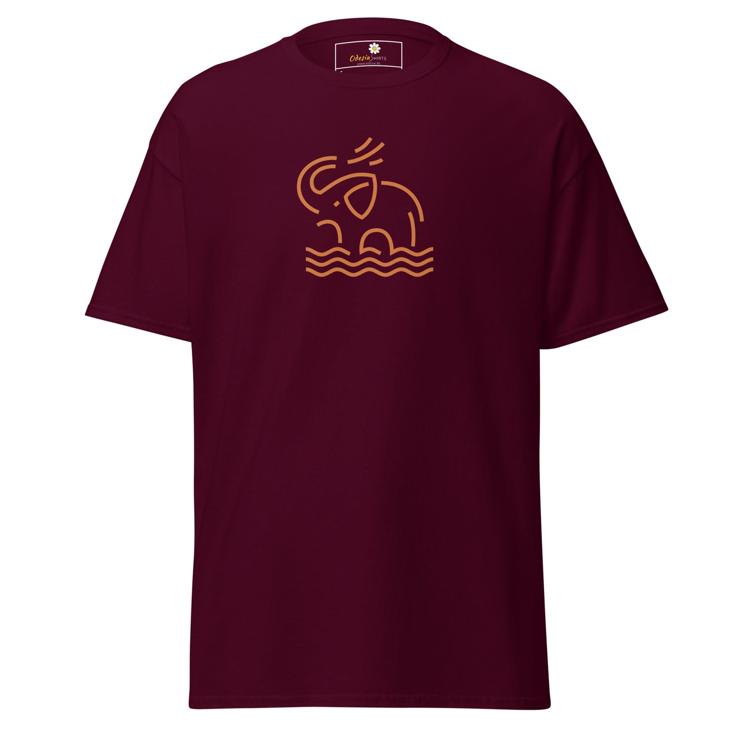 Unisex classic t-shirt - WILD LIFE ELEPHANT ORANGE - REGULAR