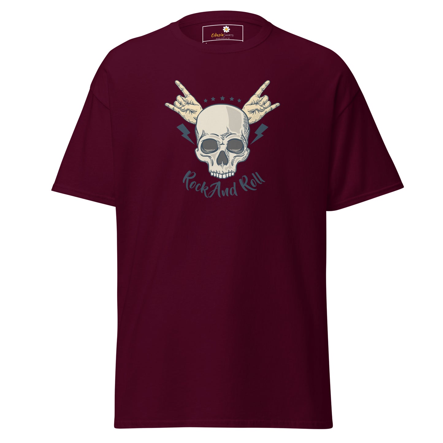 Unisex classic t-shirt - SKULL ROCK AND ROLL - REGULAR