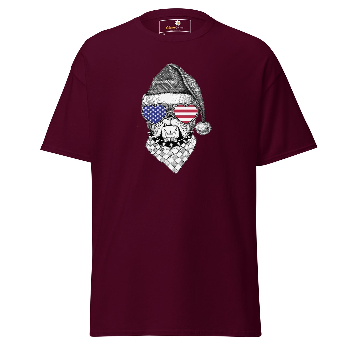 T-shirt classique unisexe - ANIMAUX TÊTE DE CHIEN USA - GRAND