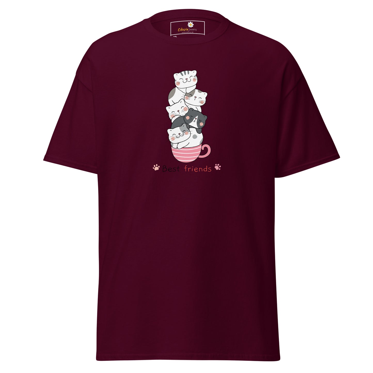 T-shirt classique unisexe - ANIMAUX CHATS DANS UNE TASSE - GRAND