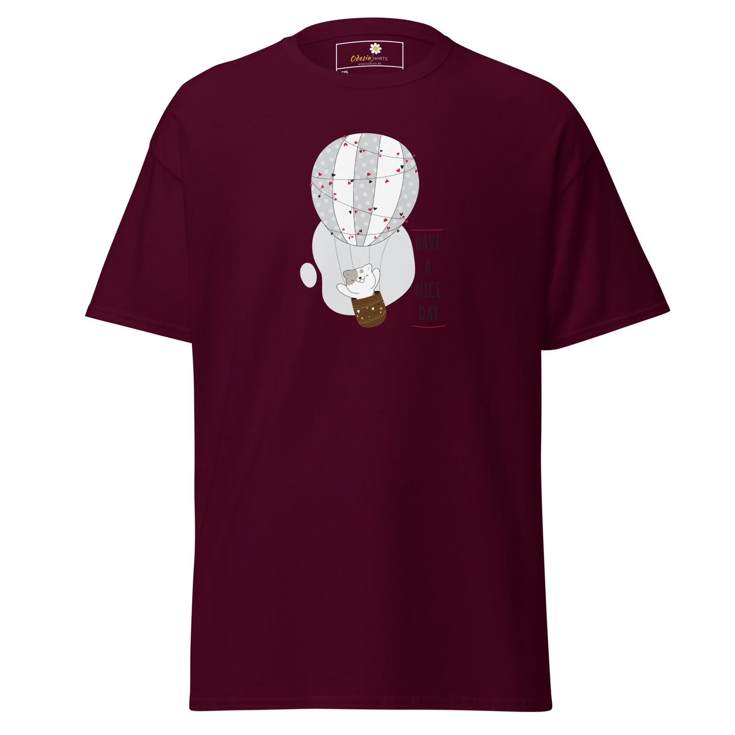 Unisex klassiek t-shirt - DIEREN KAT LUFTBALLON - GROOT