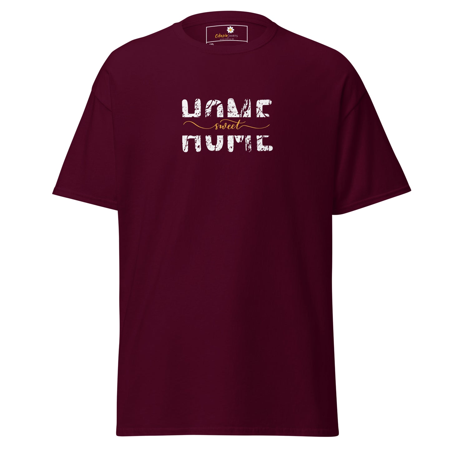 T-shirt classique pour homme - TEXT HOME SWEET HOME - BIG