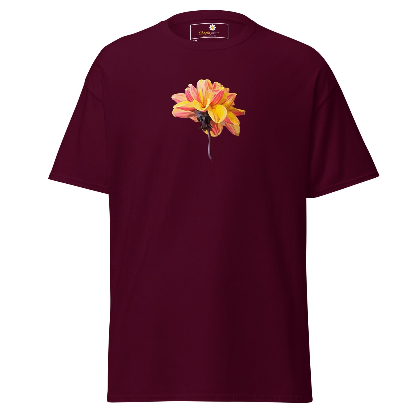 Unisex classic t-shirt - NATURE RED YELLOW FLOWERS - BIG