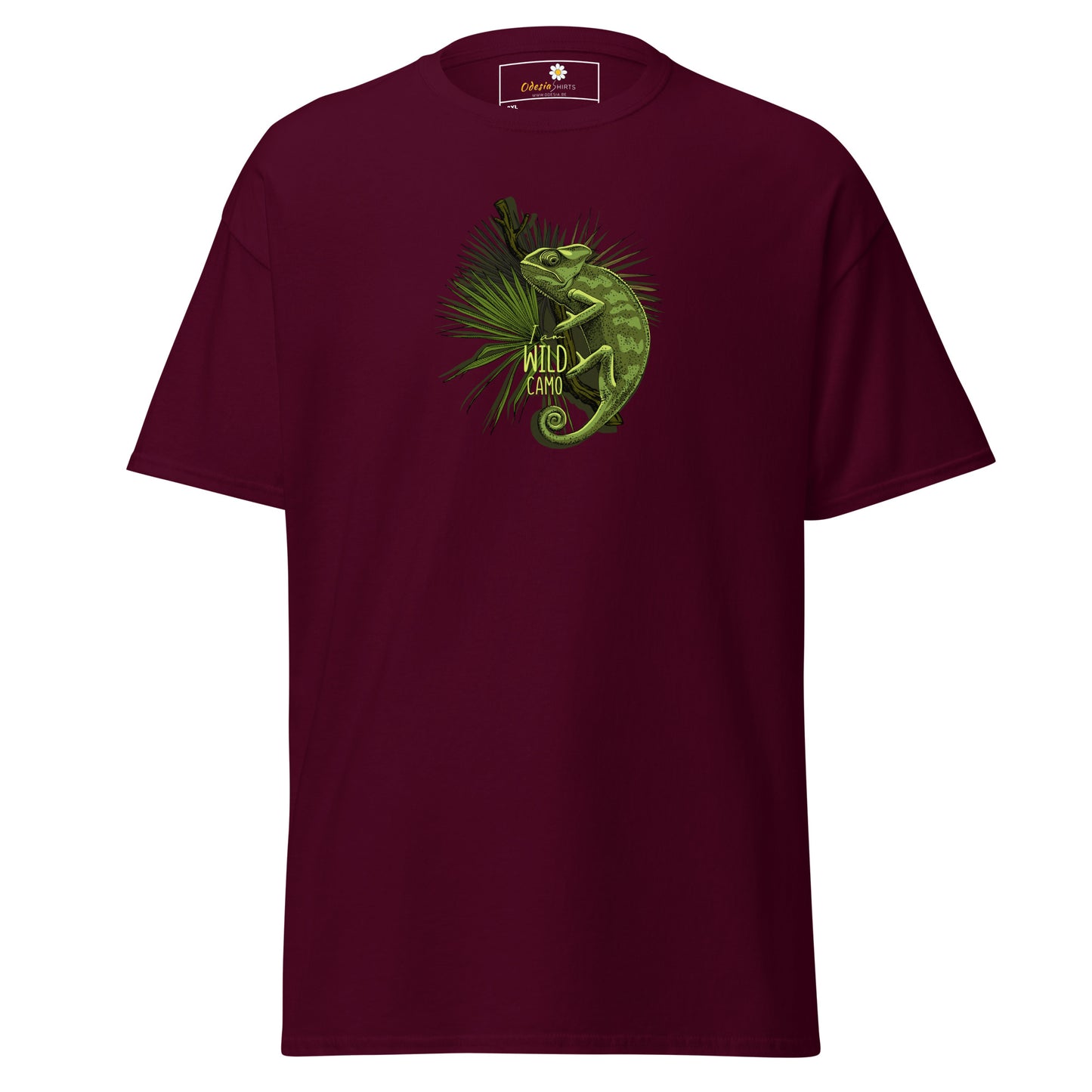 Heren klassiek t-shirt - WILDLIFE CAMELEON - GROOT