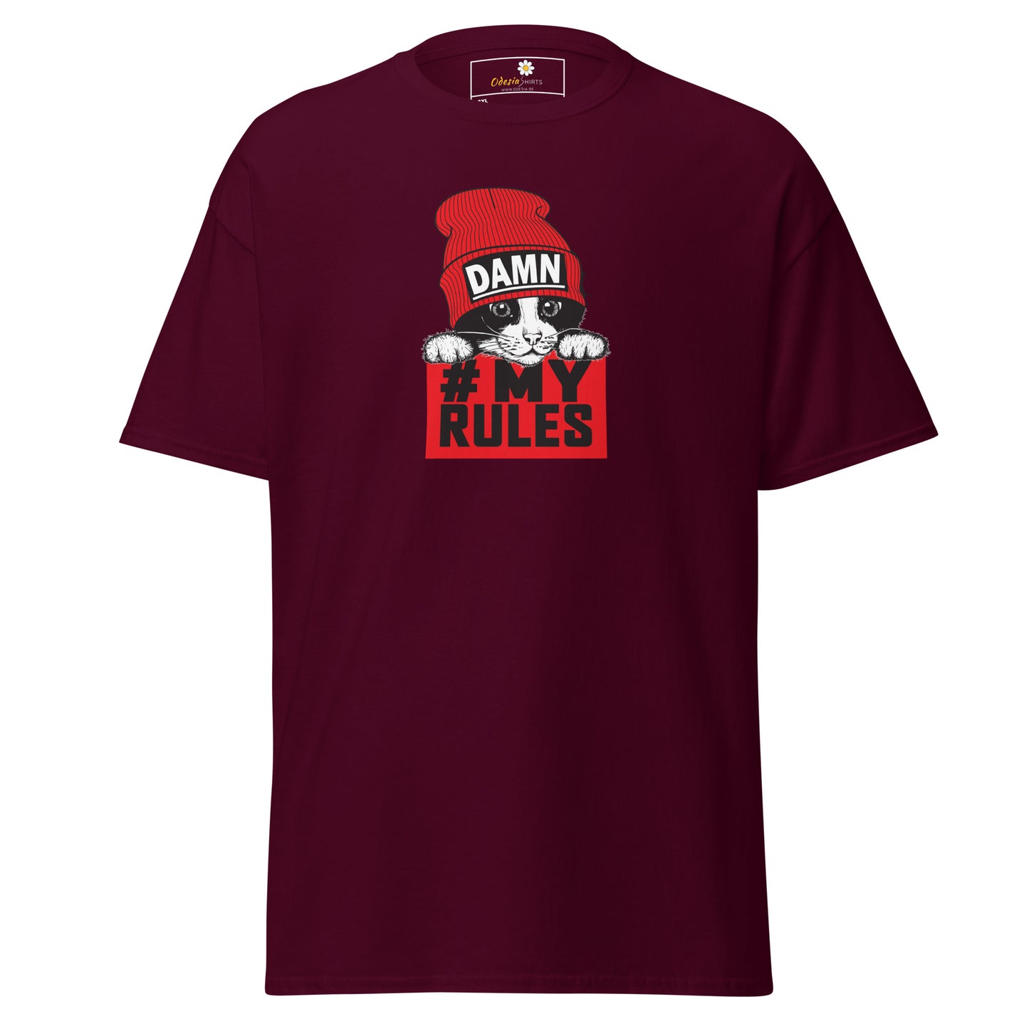 T-shirt classique unisexe - ANIMAUX AMUSANTS CHAT MES RÈGLES - GRAND