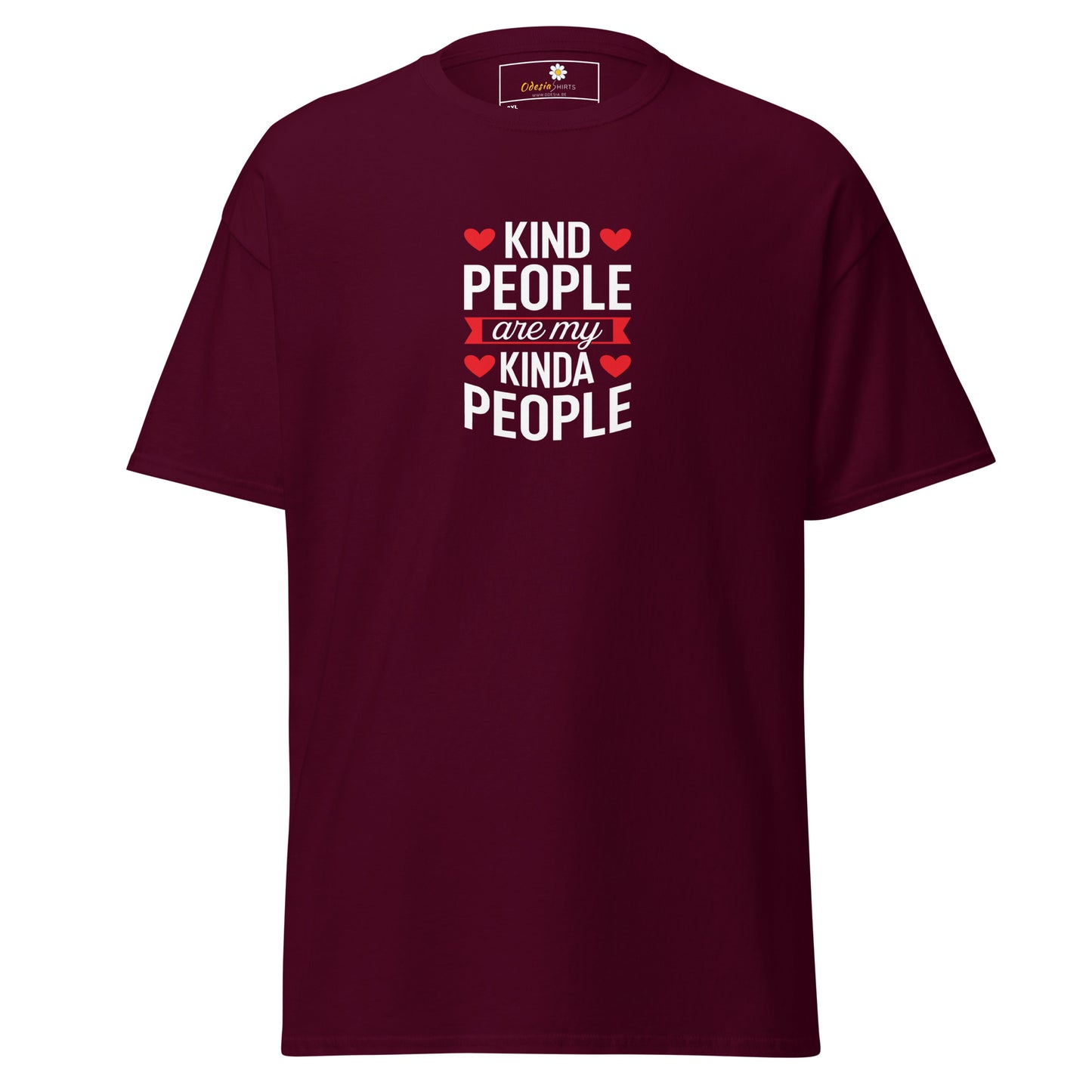Heren klassiek t-shirt - TEKST AARDIGE MENSEN MIJN - GROOT