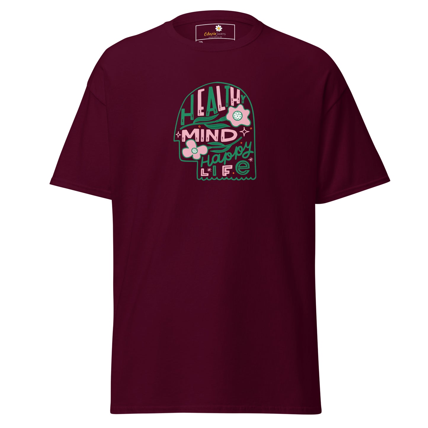 Heren klassiek t-shirt - TEKST GEZONDE GEEST LEVEN - GROOT