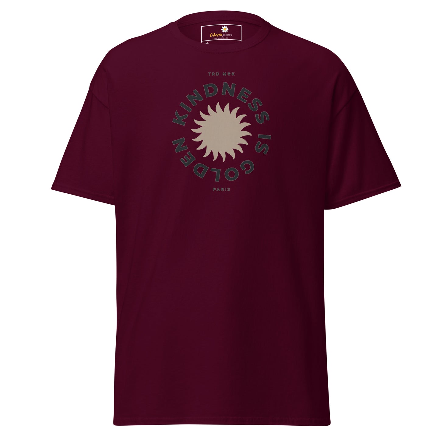 T-shirt classique pour homme - Texte « La gentillesse est d'or » - Grand