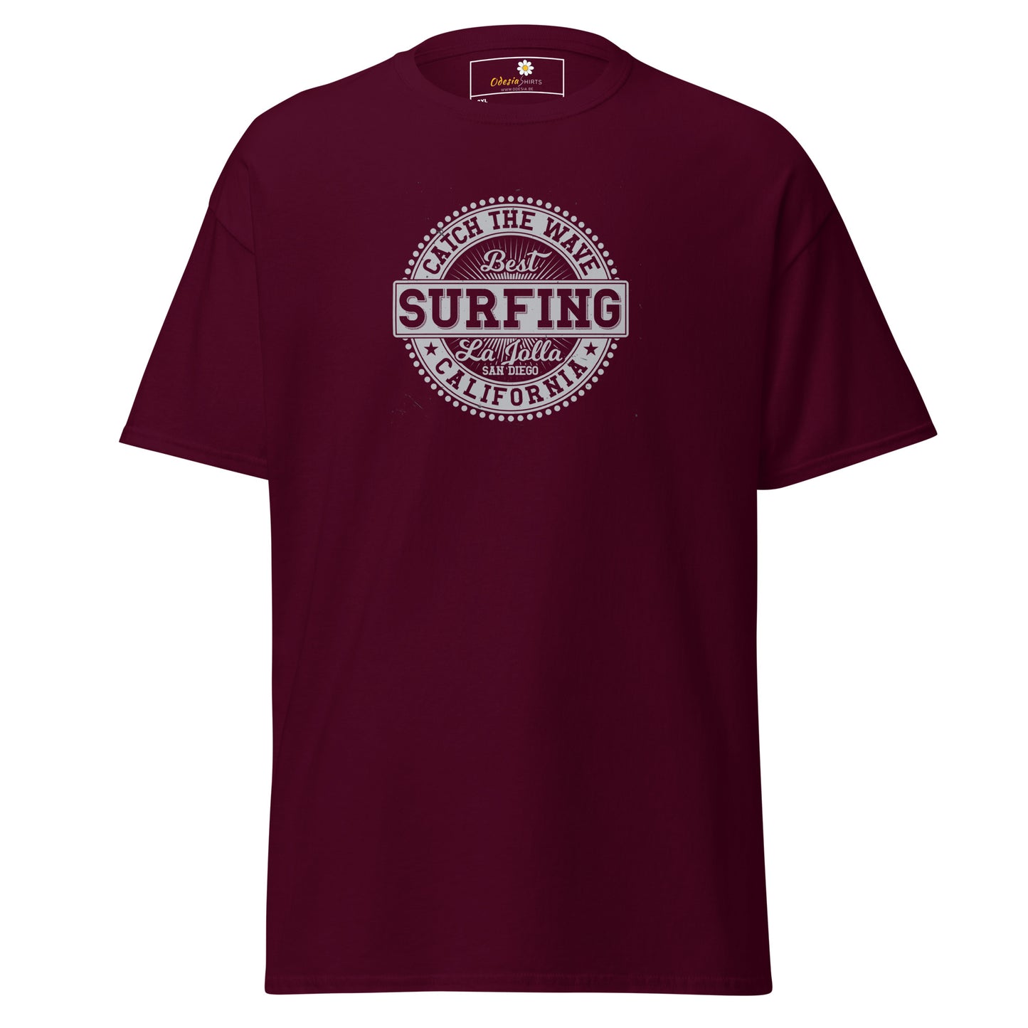Heren klassiek t-shirt - SUMMER SURFING CALIFORNIA - GROOT