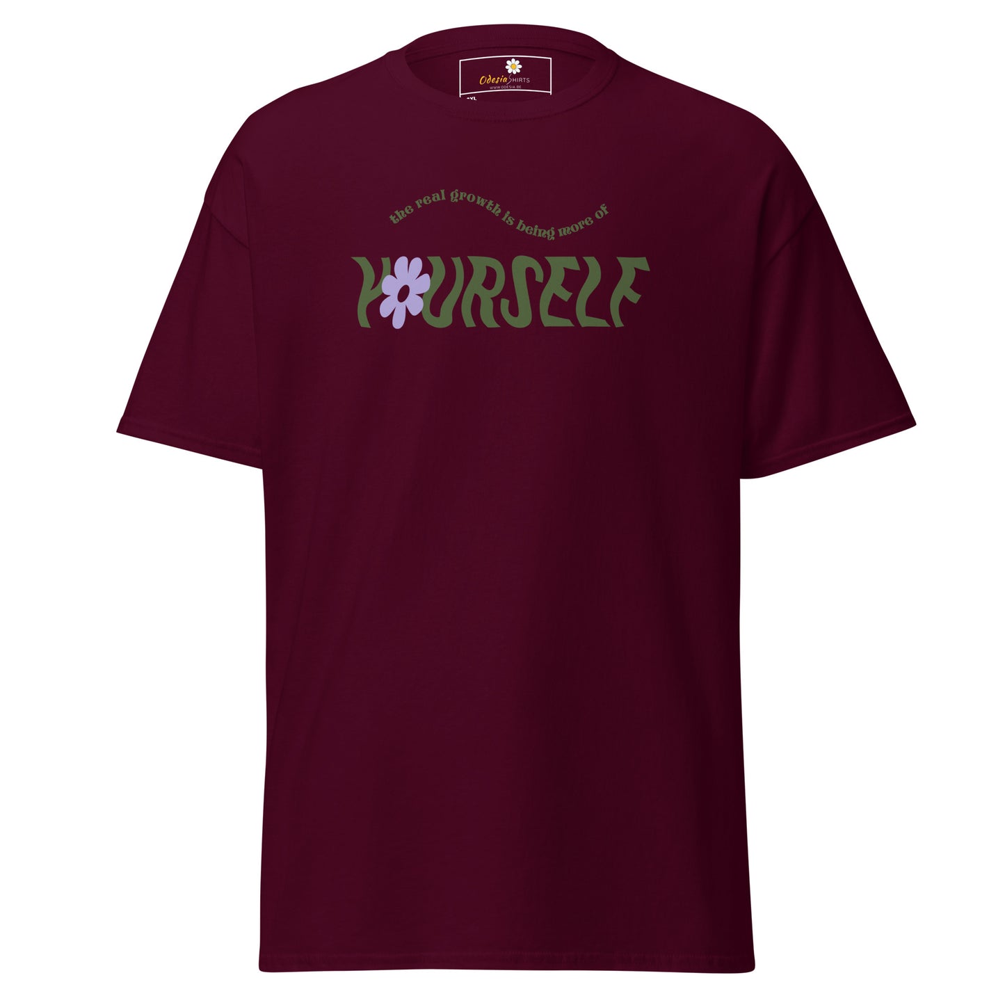 T-shirt classique pour homme - TEXTE ÊTRE PLUS SOI-MÊME - GRAND