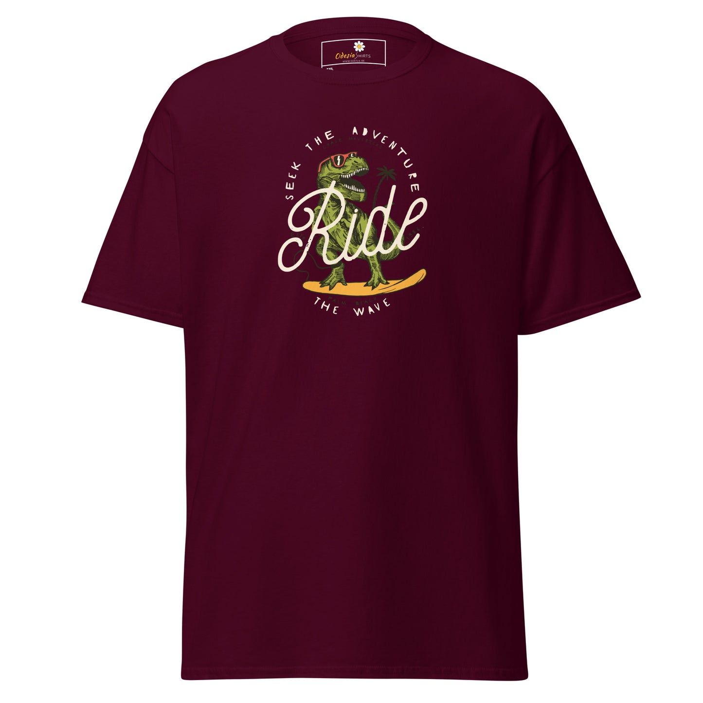 T-shirt classique pour homme - WILDLIFE DINOSAURUS RIDE WAVES - GRAND