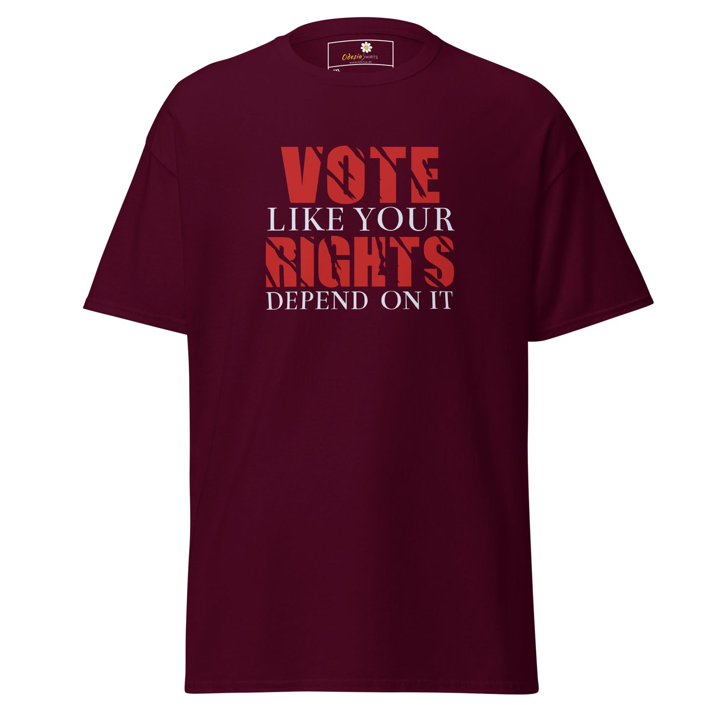 T-shirt classique pour homme - TEXTE VOTE J'AIME BIEN COMPTEZ SUR ELLE - GRAND