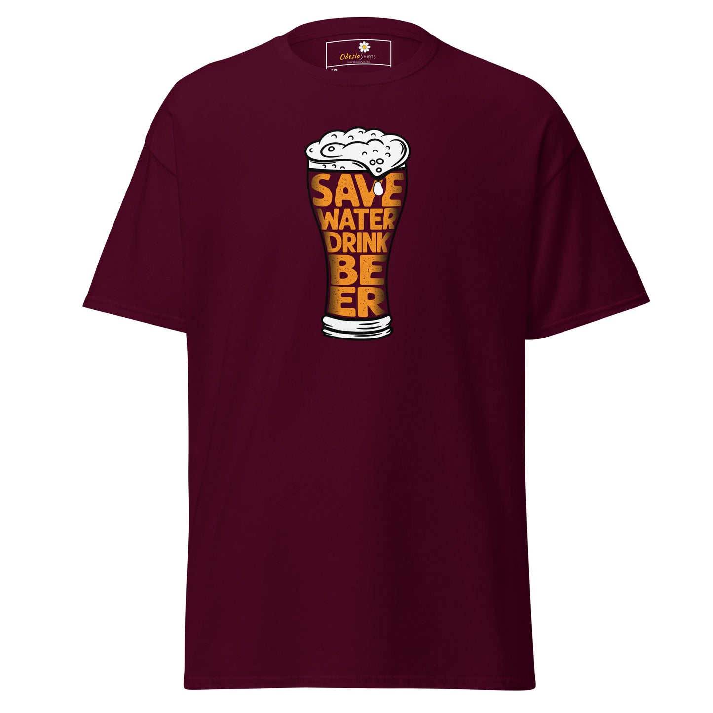 Unisex klassiek t-shirt - FUN SAVE WATER DRINK BEER - GROOT