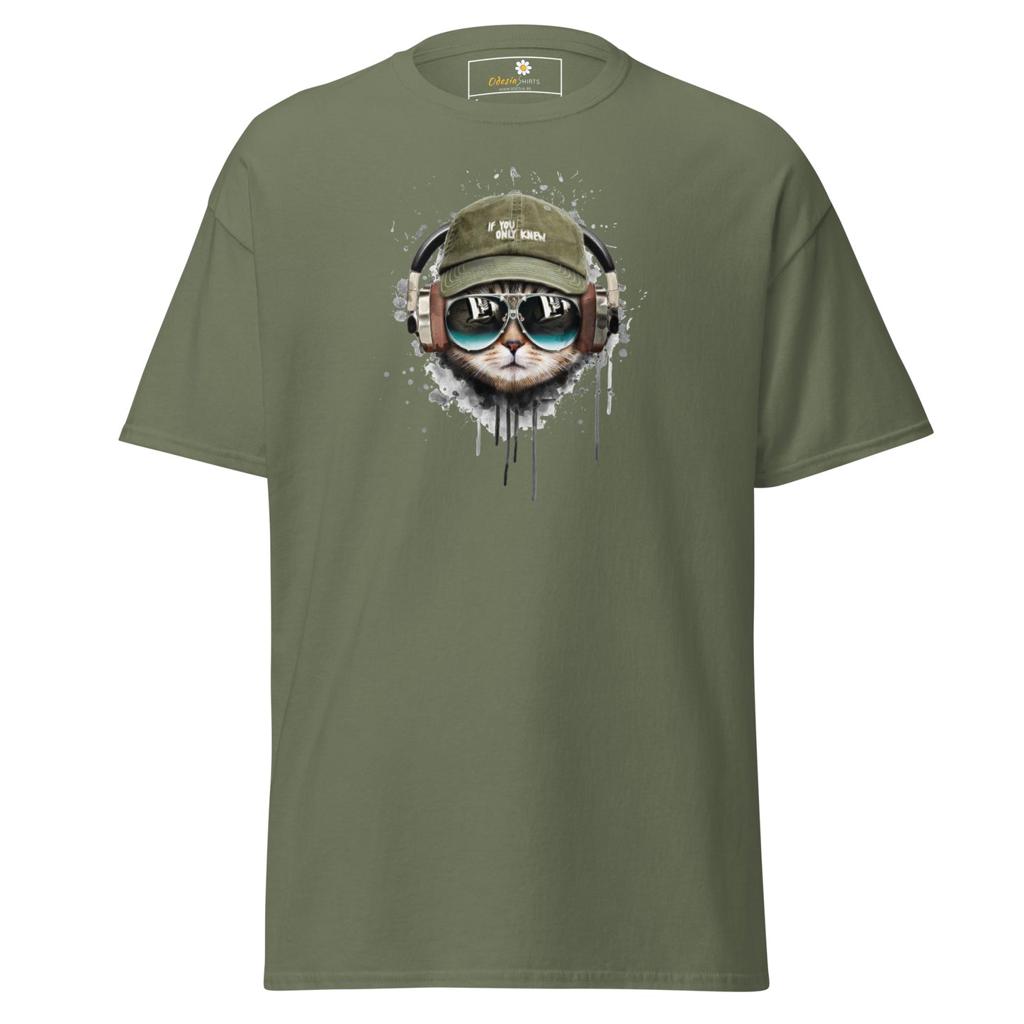 T-shirt classique unisexe - ANIMAUX MUSIQUE CHAT CHAPEAU - RÉGULIER