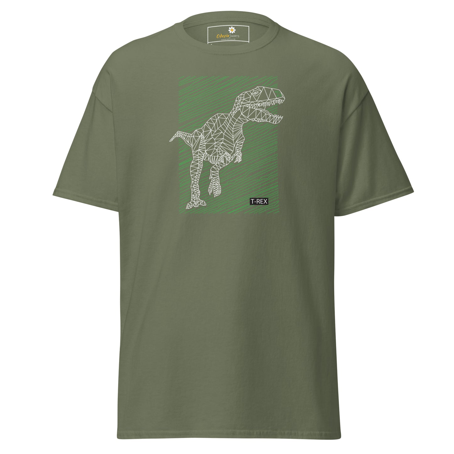 Heren klassiek t-shirt - WILD LIFE TREX DINOSAURUS - REGULAR