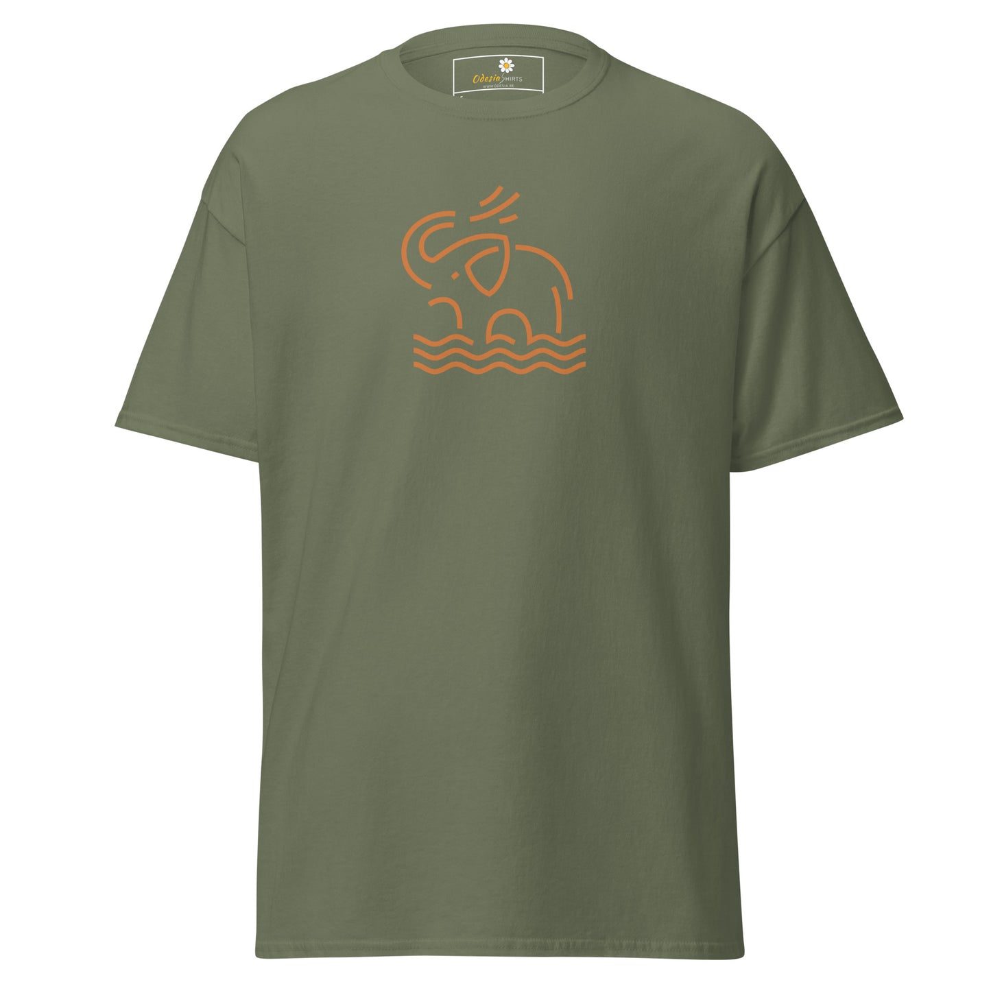 Unisex classic t-shirt - WILD LIFE ELEPHANT ORANGE - REGULAR