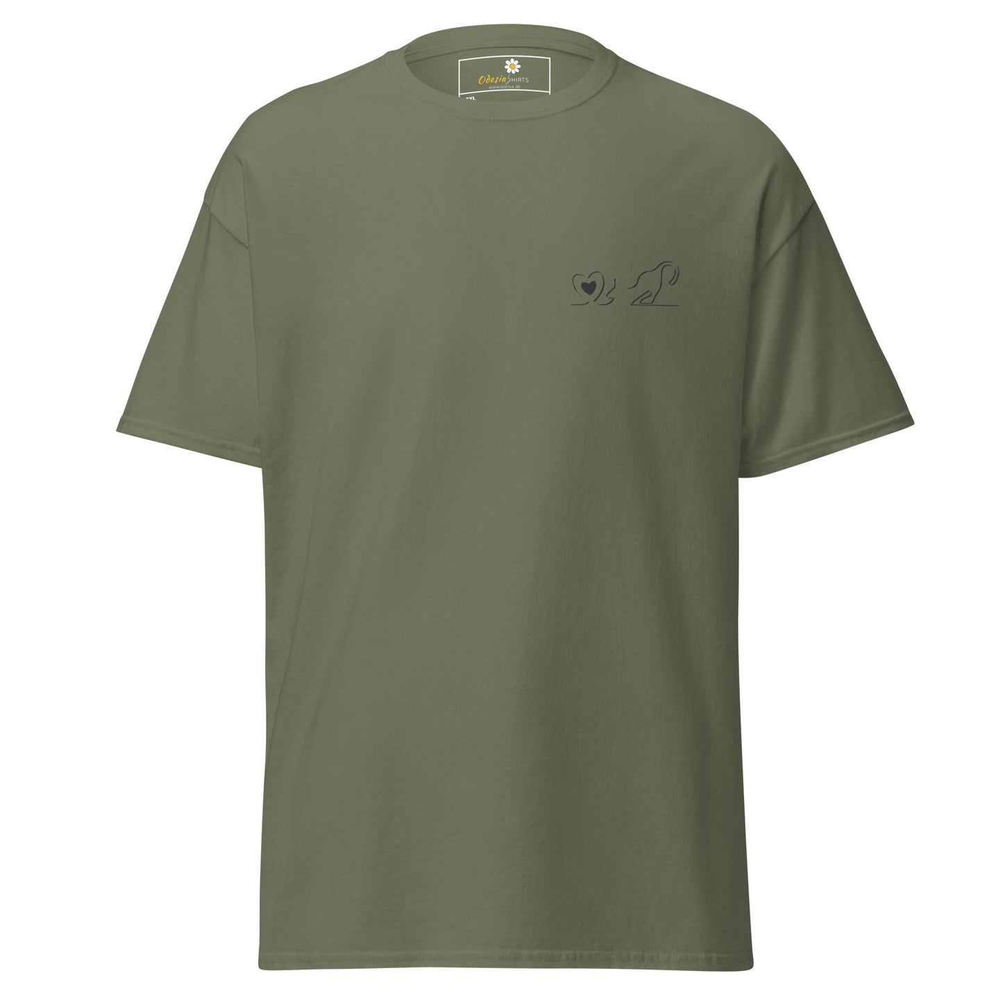 Unisex klassiek t-shirt - ANIMALS POCKET LOVE CAT - REGULAR