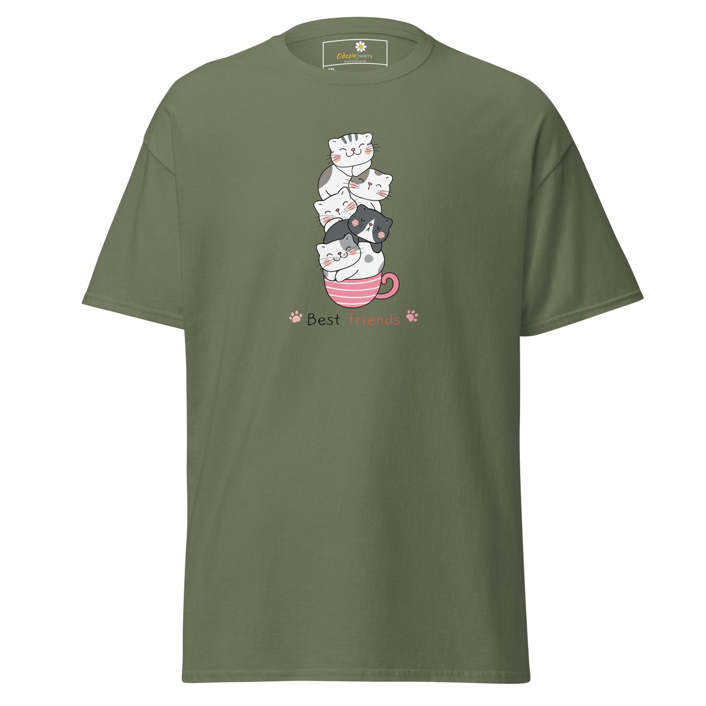 T-shirt classique unisexe - ANIMAUX CHATS DANS UNE TASSE - GRAND