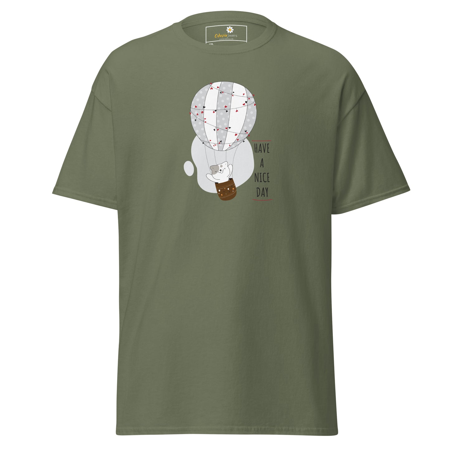 Unisex klassiek t-shirt - DIEREN KAT LUFTBALLON - GROOT