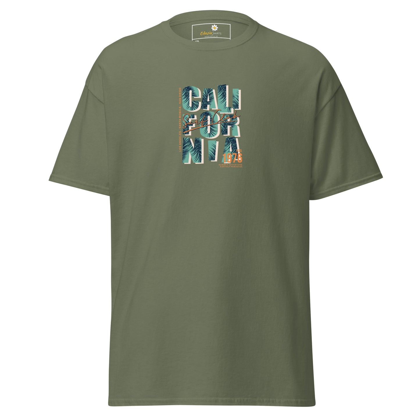 Heren klassiek t-shirt - TEXT CALIFORNIA - GROOT