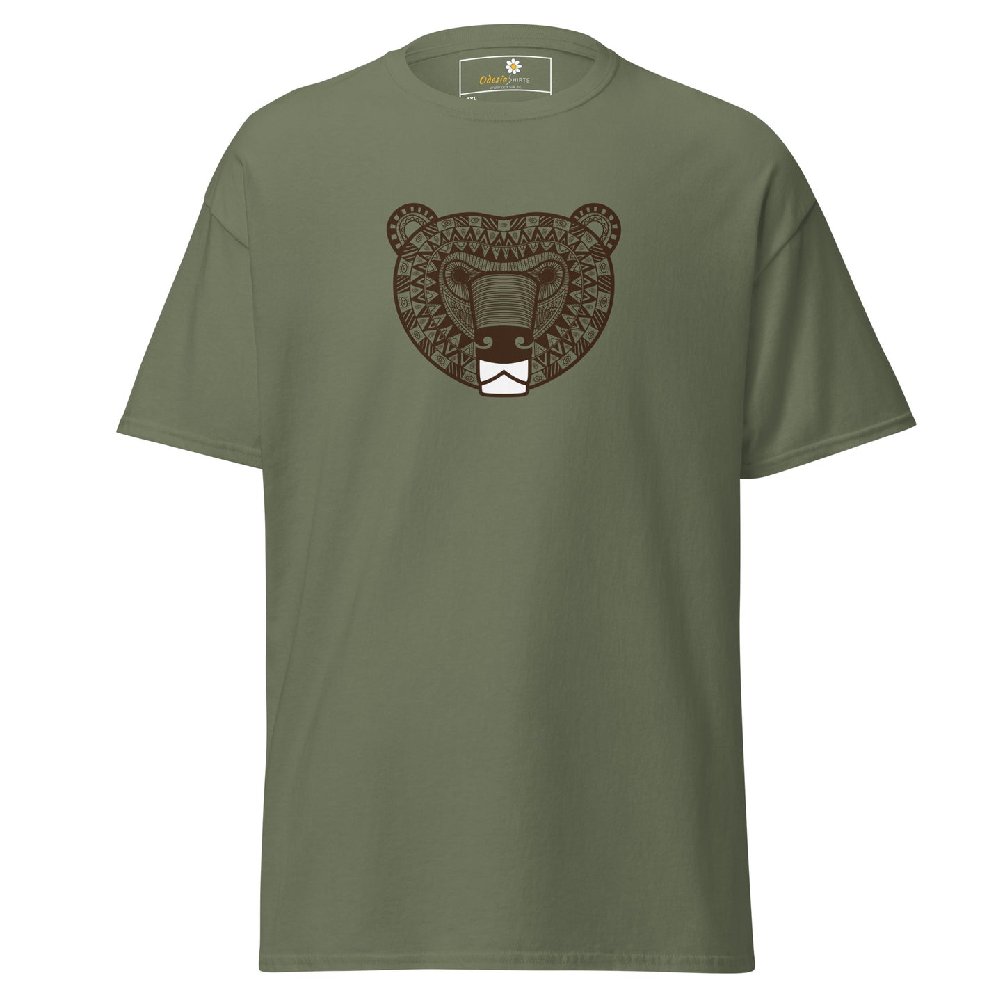 Klassiek heren t-shirt - WILDLIFE AZTECH BEAR - GROOT