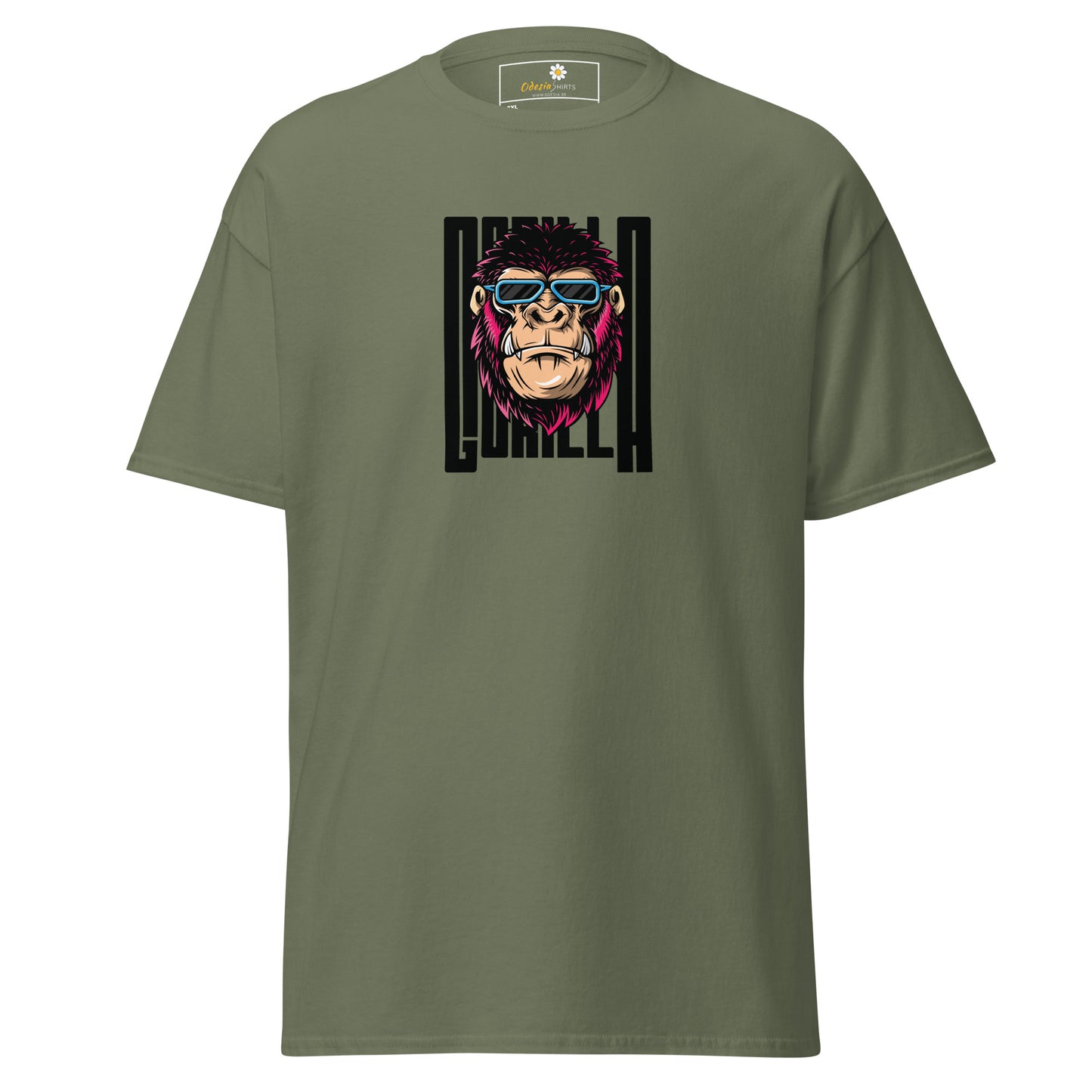 Klassiek heren t-shirt - WILDLIFE GORILLA FUN - GROOT