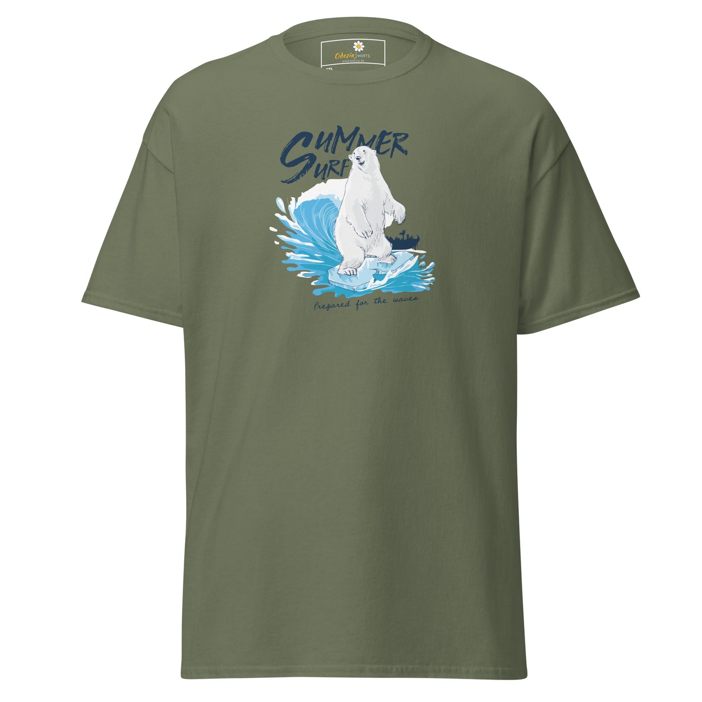 T-shirt classique homme - SUMMER SURFING BEAR - GRAND