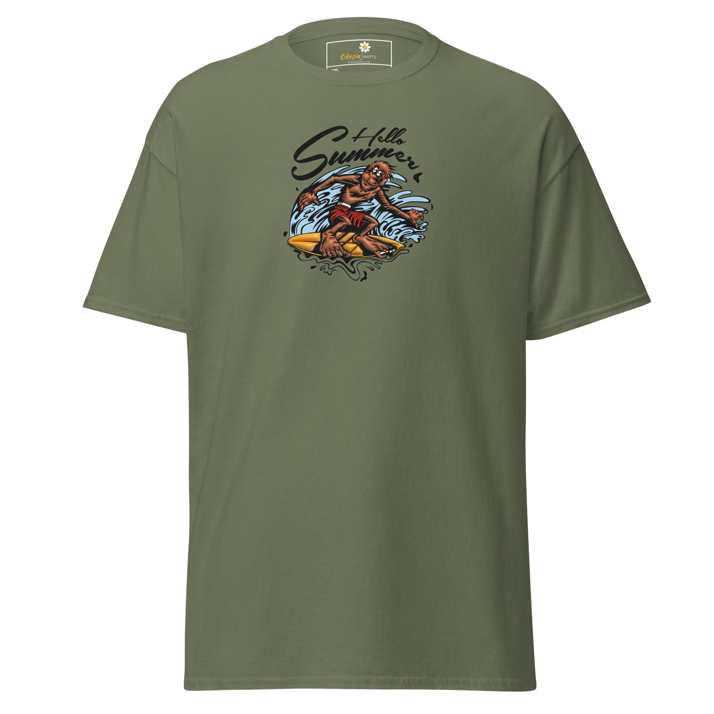 T-shirt classique homme - SINGE SURFEUR D'ÉTÉ - GRAND