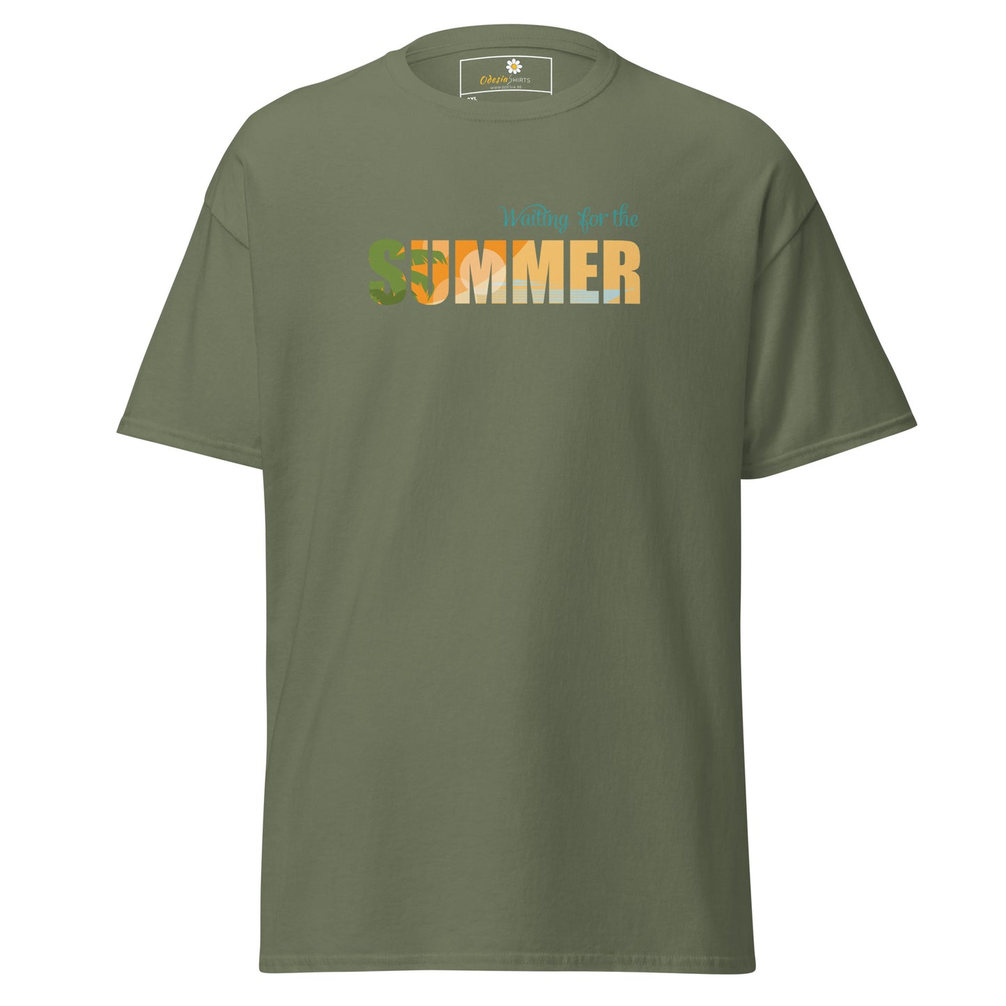 T-shirt classique pour homme - L'ÉTÉ ATTEND - GRAND