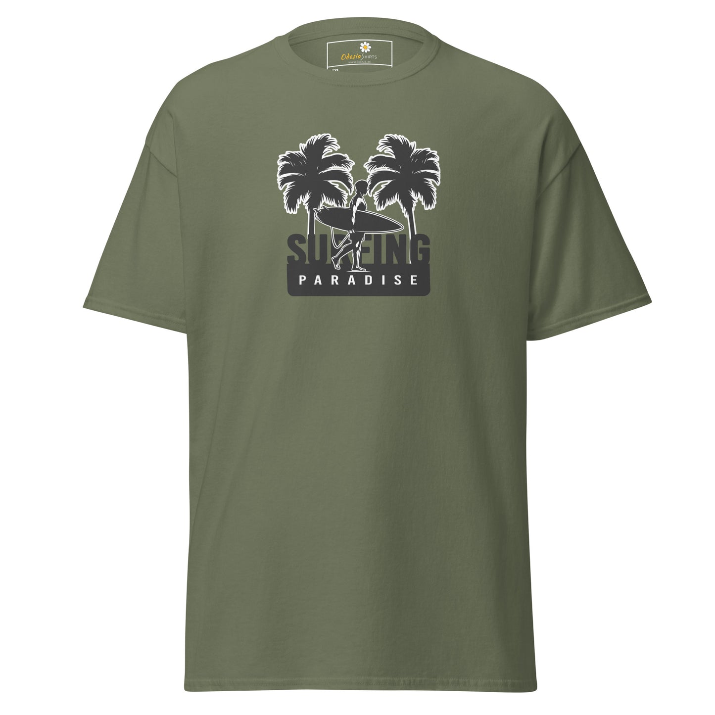 T-shirt classique pour homme - SUMMER SURFING TREES - BIG