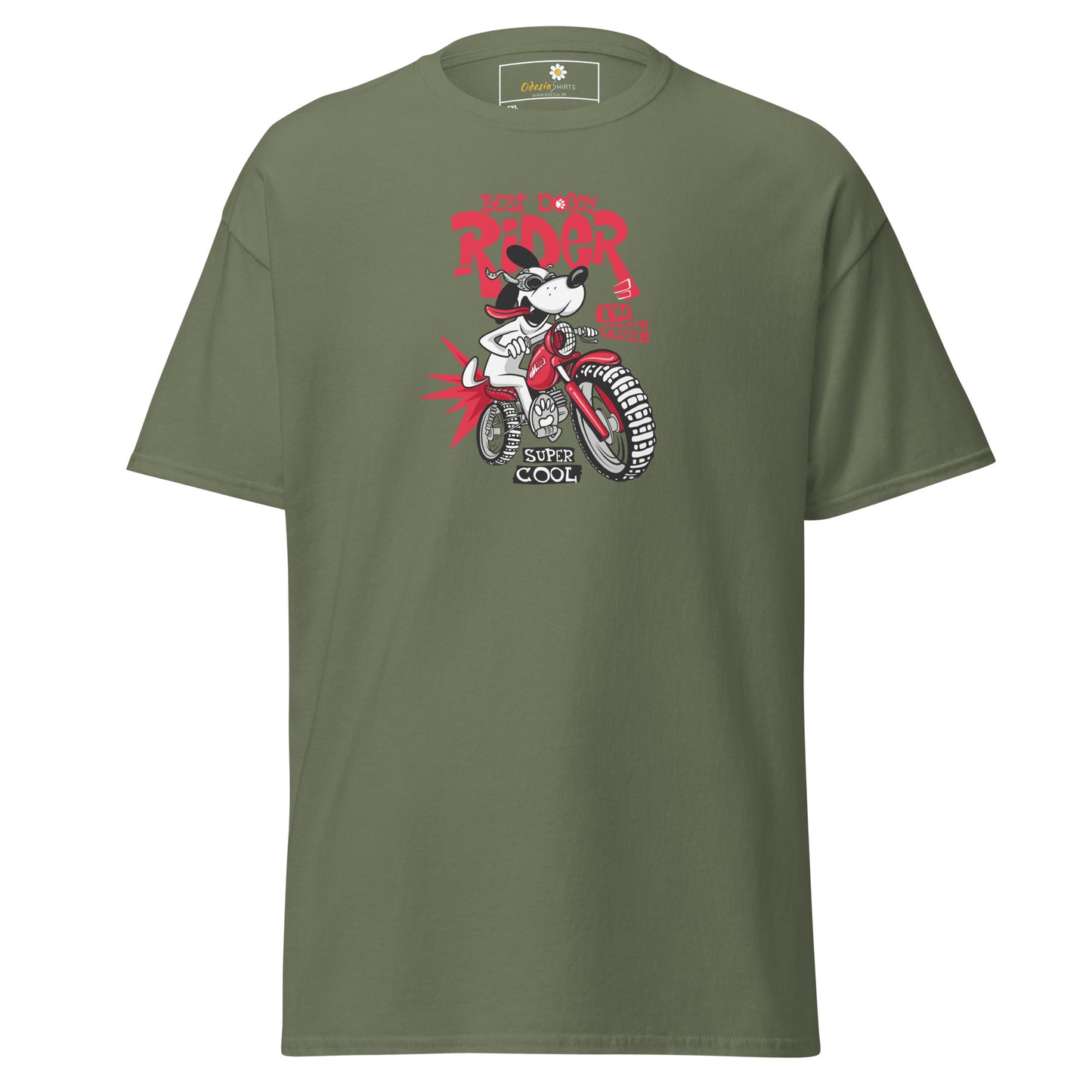 T-shirt classique pour homme - VINTAGE DOGGY RIDE - GRAND