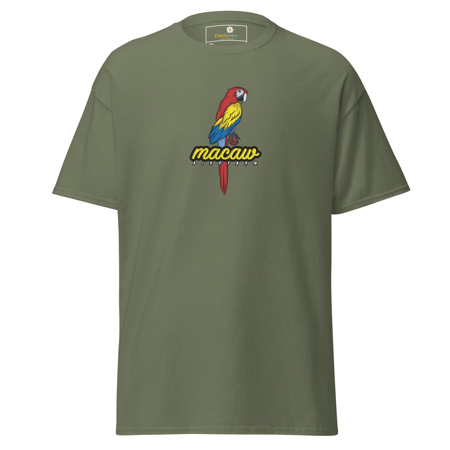 Heren klassiek t-shirt - WILDLIFE MACAW - GROOT