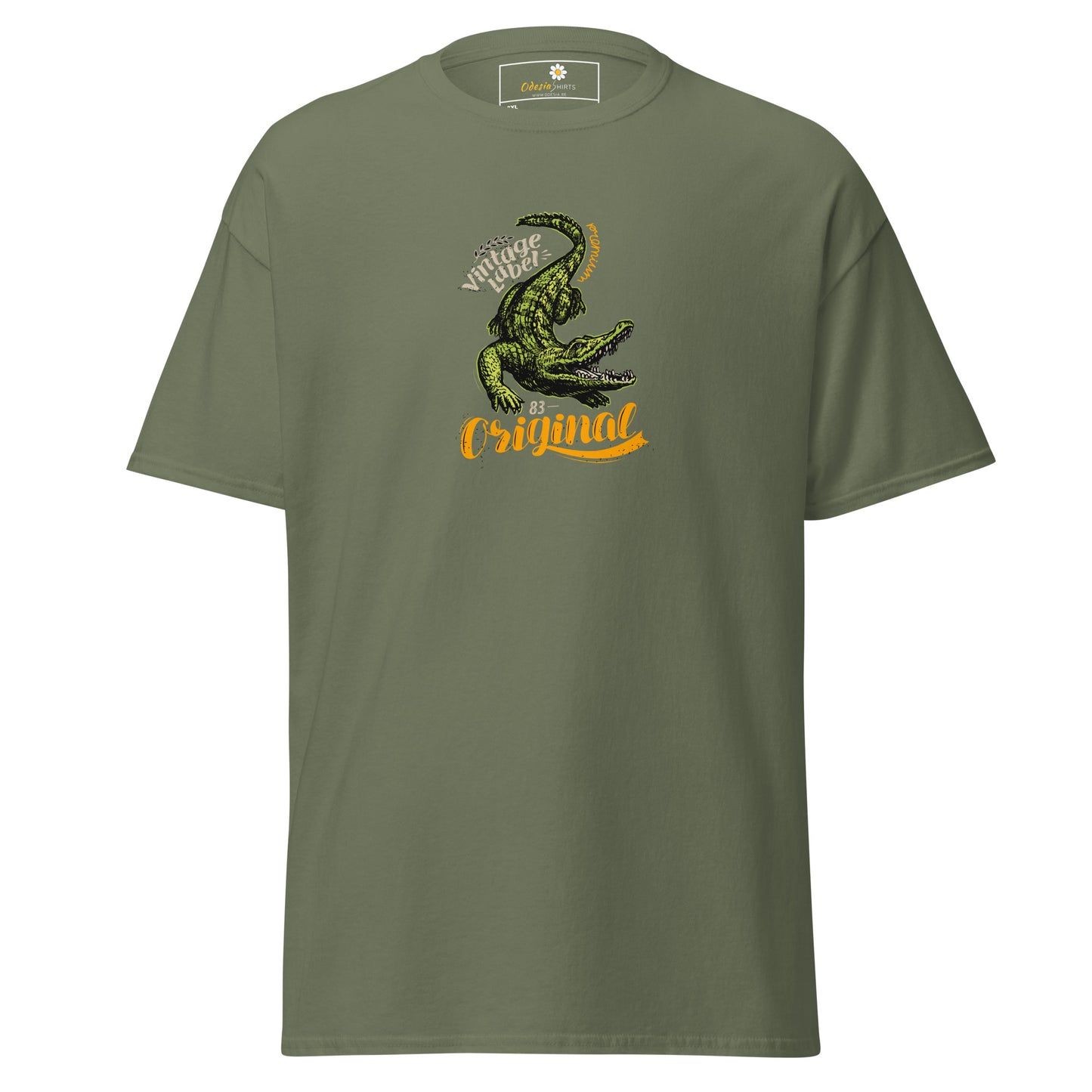Heren klassiek t-shirt - WILDLIFE CROCODILE - GROOT