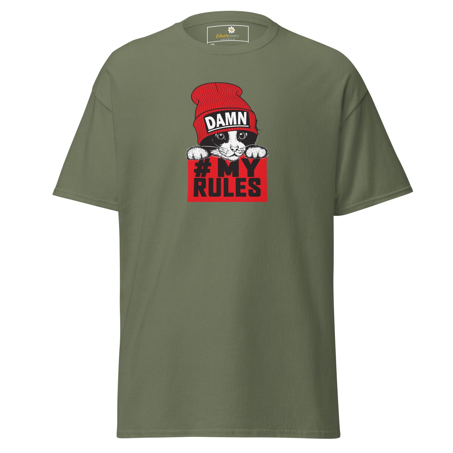 T-shirt classique unisexe - ANIMAUX AMUSANTS CHAT MES RÈGLES - GRAND