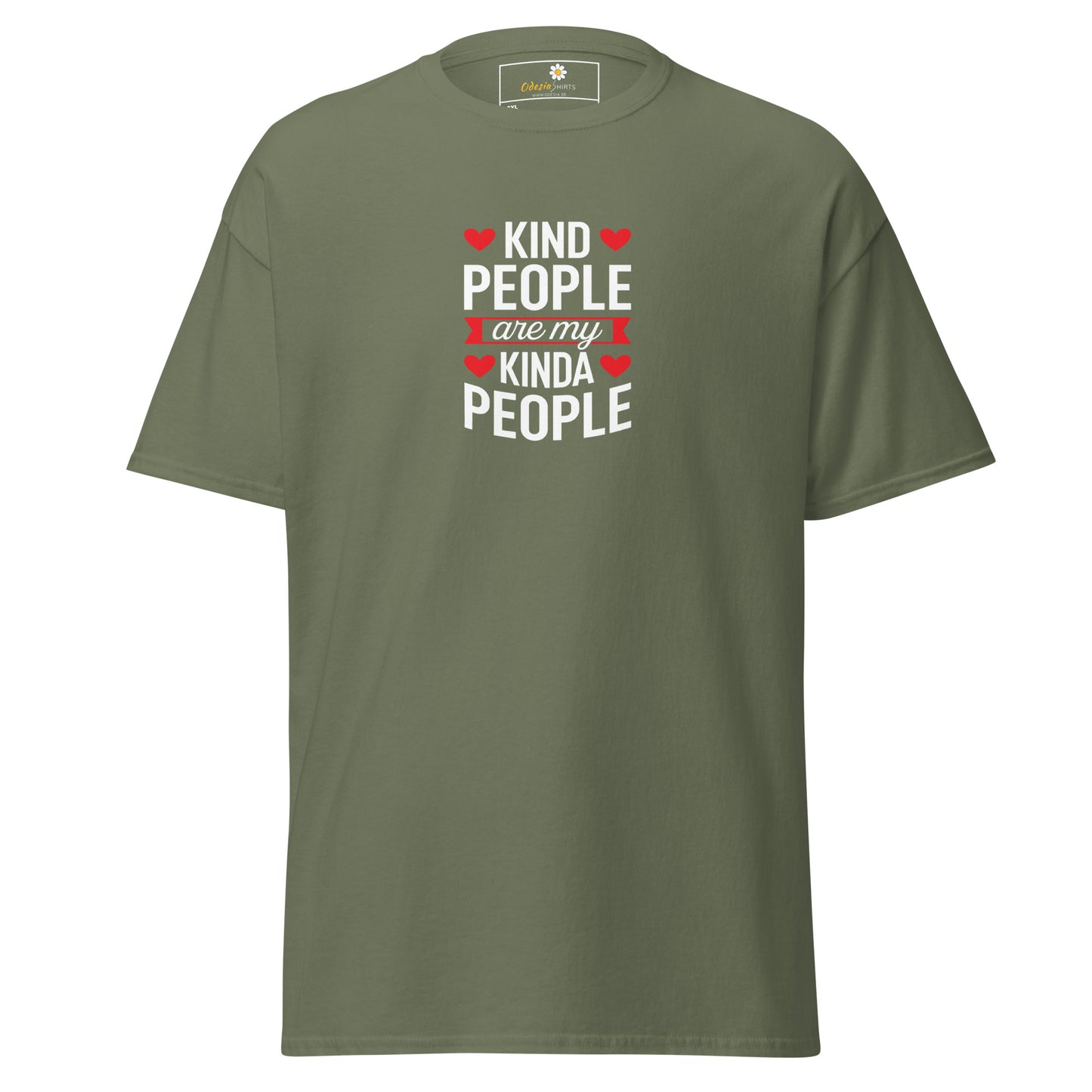 Heren klassiek t-shirt - TEKST AARDIGE MENSEN MIJN - GROOT