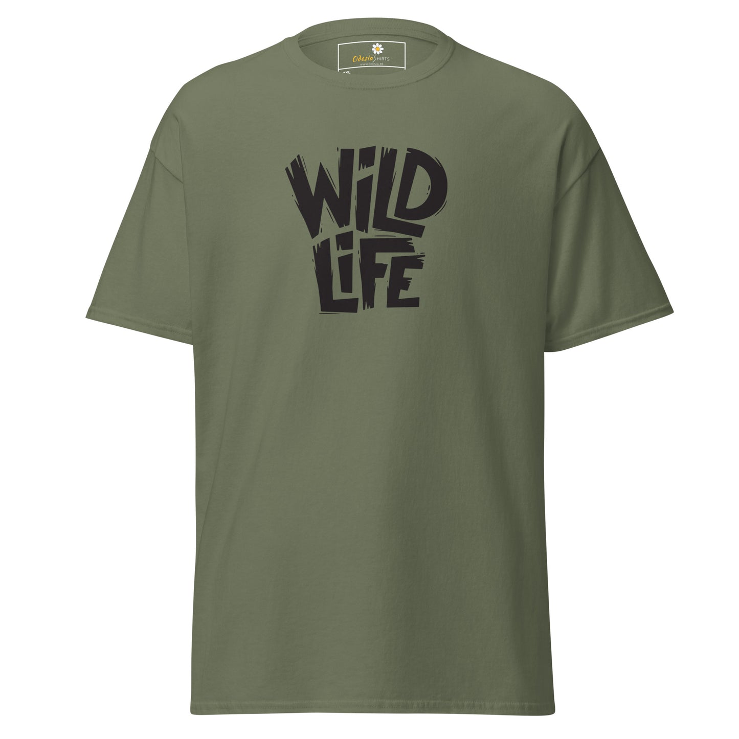 T-shirt classique pour homme - TEXT WILD LIFE - GRAND